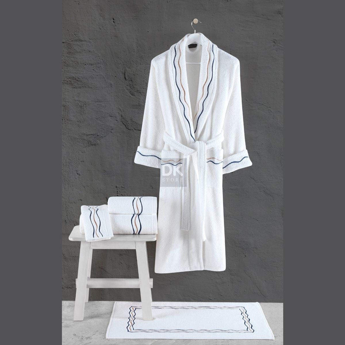 Toscana 5'li Havlu Bornoz Seti L/XL
